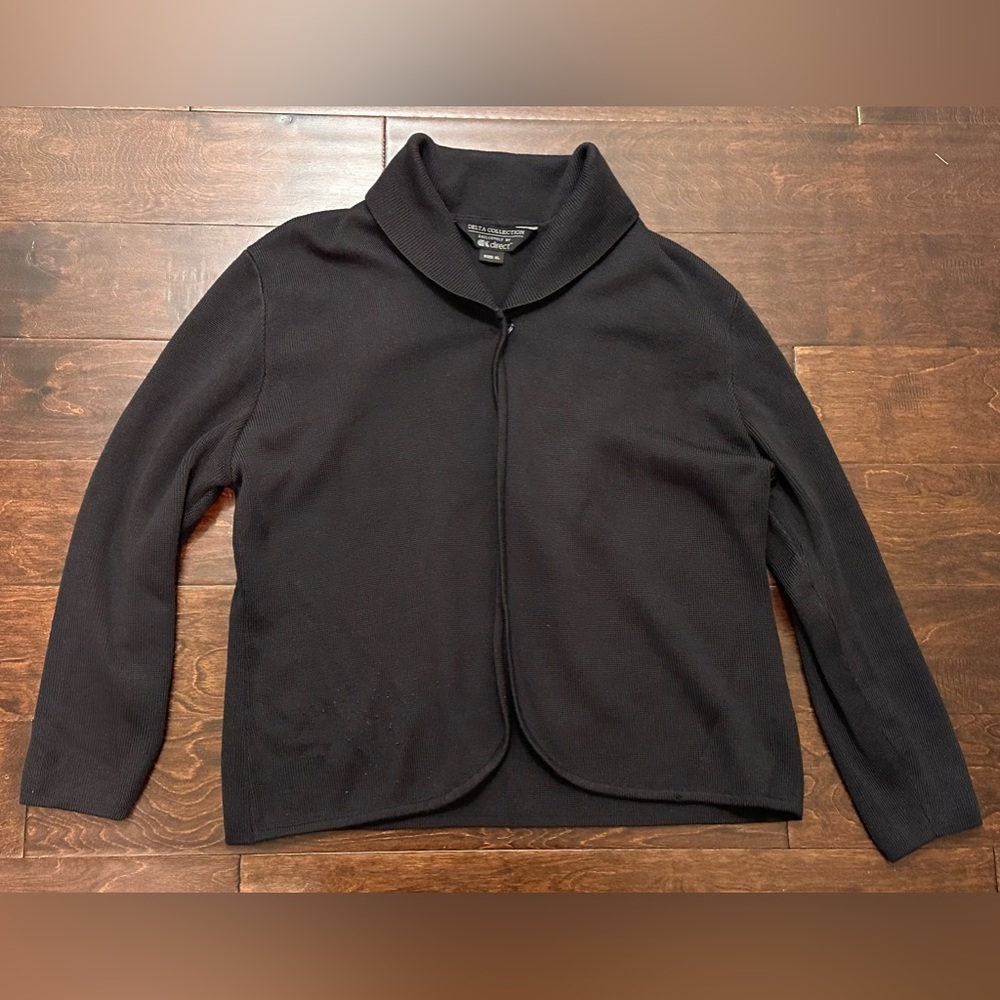 Vintage Women’s Delta Air Lines Blue Snap Button Cardigan Wool Sweater- Size XL